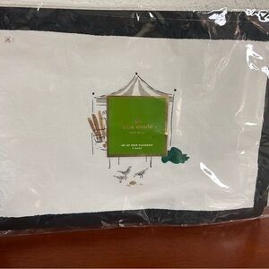 Kate Spade NWT Black & White To Market Paris Scene set of 2 Placemats 100 cotton